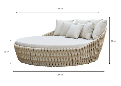 DuneDAY loungebed beige - Ø200 cm